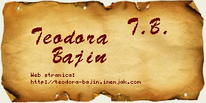 Teodora Bajin vizit kartica